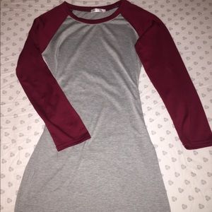 Baseball Shirt Style Mini Dress💛